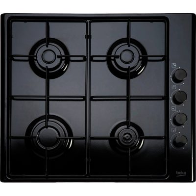 Beko HIZG64120SB 60cm 4 Burner Gas Hob in Black 2 Years Parts & Labour Guarantee